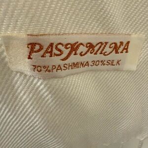 White women’s Pashmina silk shawl wrap